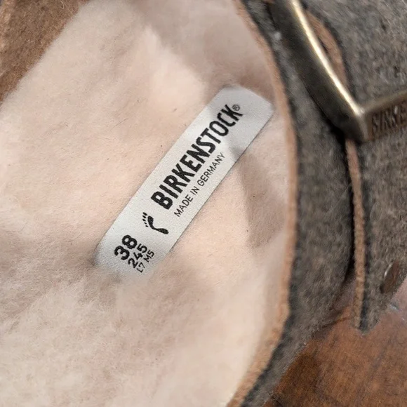 NWOT Birkenstock Arizona Wool Felt Khaki Sandal - Picture 9 of 10